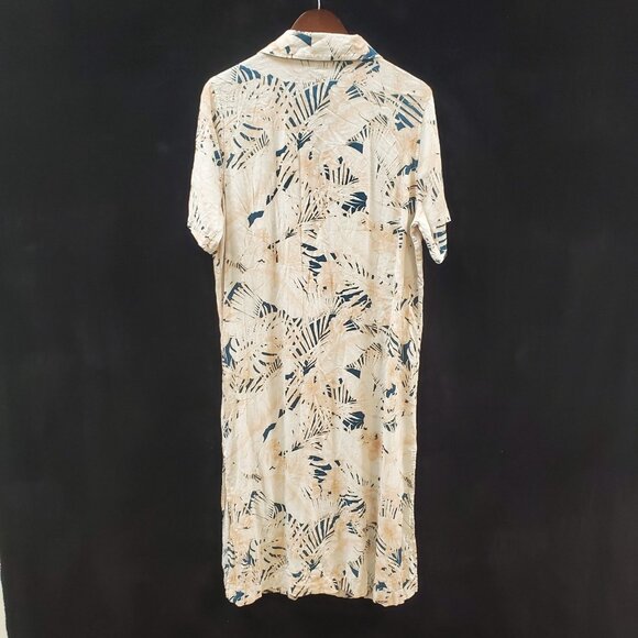 Faherty Womens Button Up Linen Shirt Dress Size L Beach Costal Travel Vacation - Picture 3 of 9